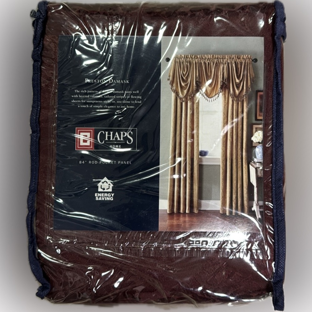 Burgundy Chaps 84” rod pocket panel